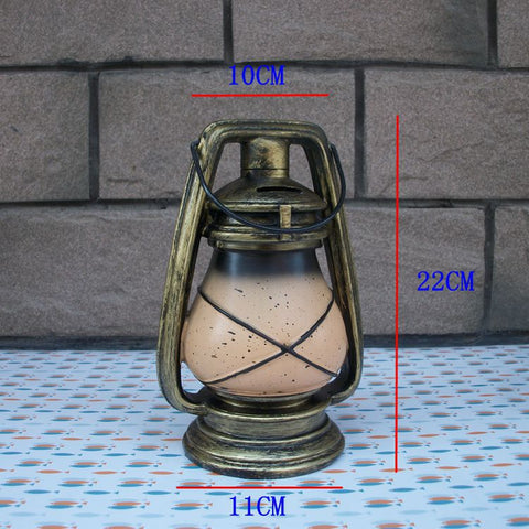 Rural Style Resin Kerosene Lamp Model Money Box