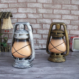 Rural Style Resin Kerosene Lamp Model Money Box