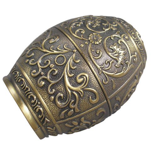 Antique Style Oval Metal Toothpick Holder