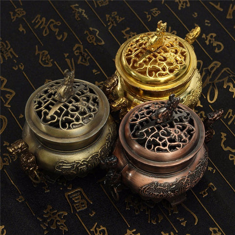 Metal Craft Mini Alloy Antique Incense Burner