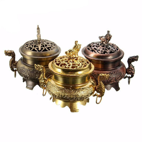 Metal Craft Mini Alloy Antique Incense Burner