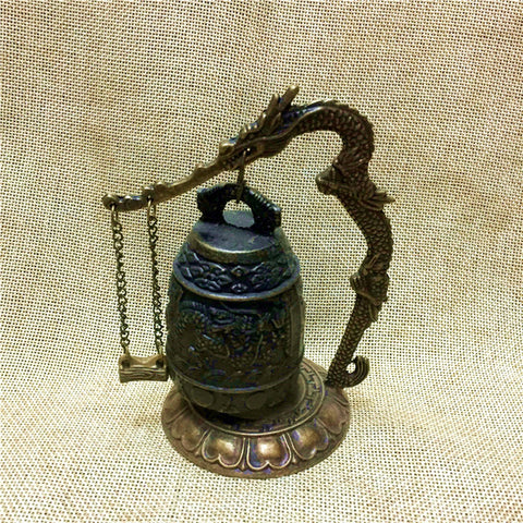 Zinc Alloy Vintage Style Bronze Dragon Carved