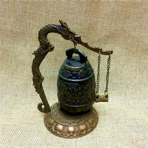 Zinc Alloy Vintage Style Bronze Dragon Carved