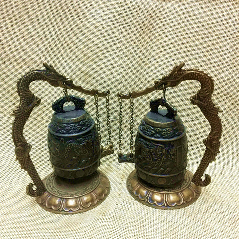 Zinc Alloy Vintage Style Bronze Dragon Carved