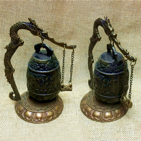 Zinc Alloy Vintage Style Bronze Dragon Carved